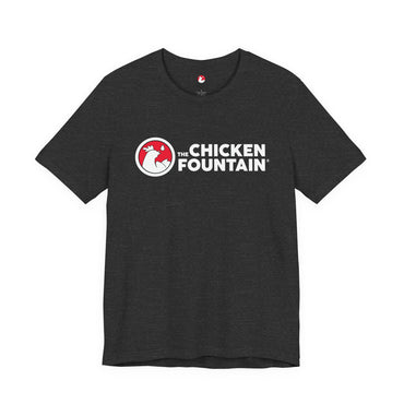 The Chicken Fountain Tee- Front White Logo