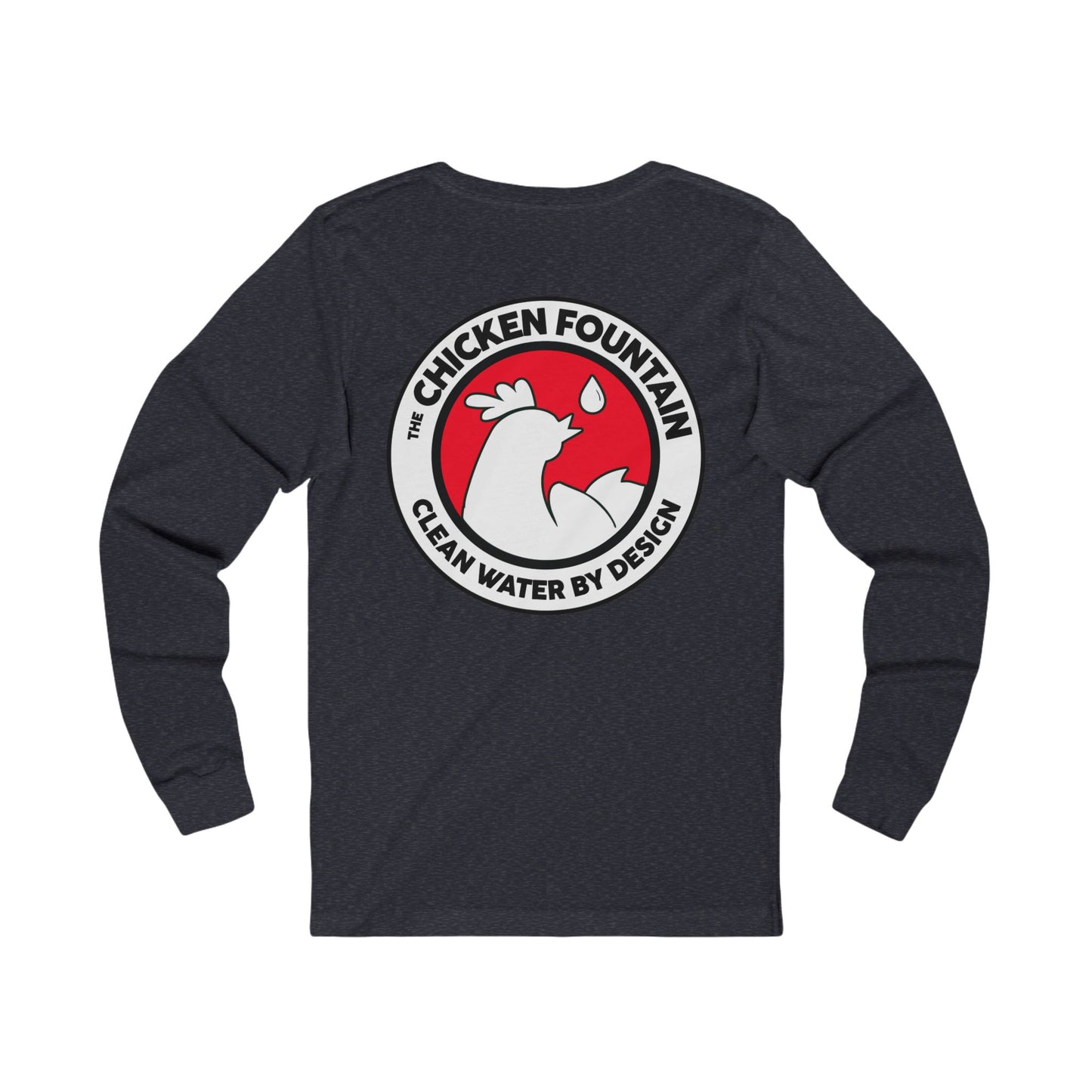 The Chicken Fountain White Logo Unisex Jersey Long Sleeve