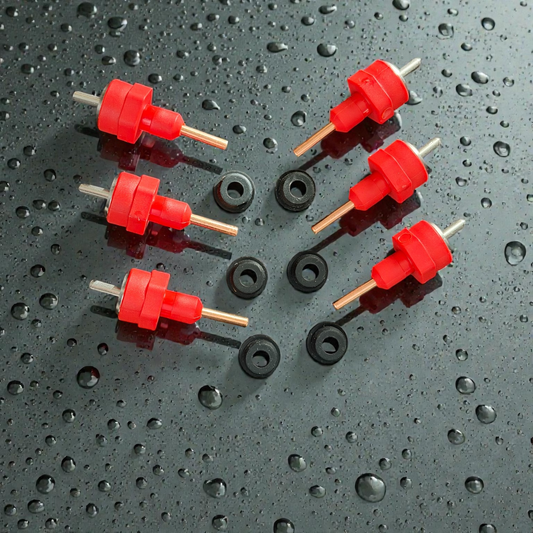 Replacement drippers and rubber washers for the Chicken Fountain automatic waterer.