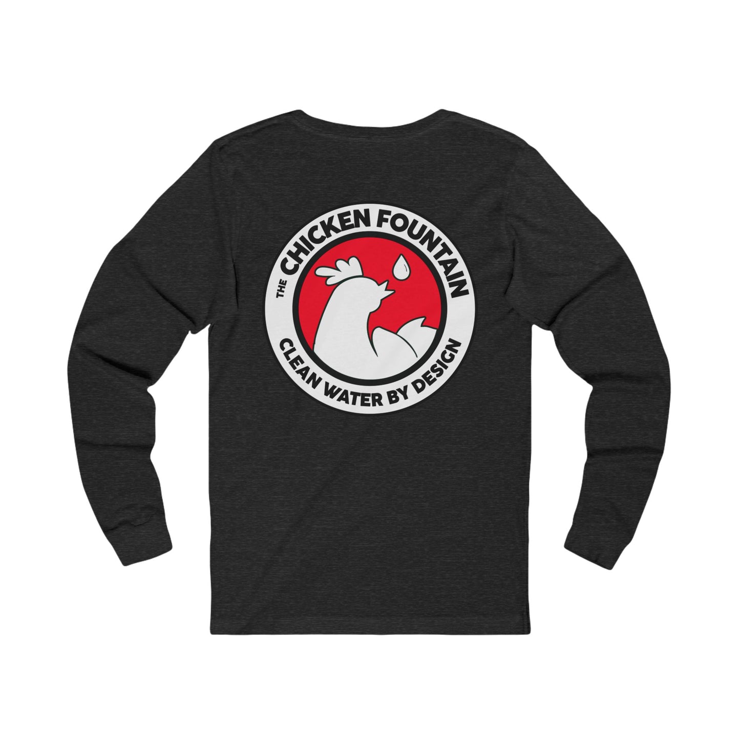 The Chicken Fountain White Logo Unisex Jersey Long Sleeve