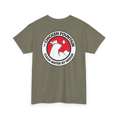 The Chicken Fountain White Logo Tee