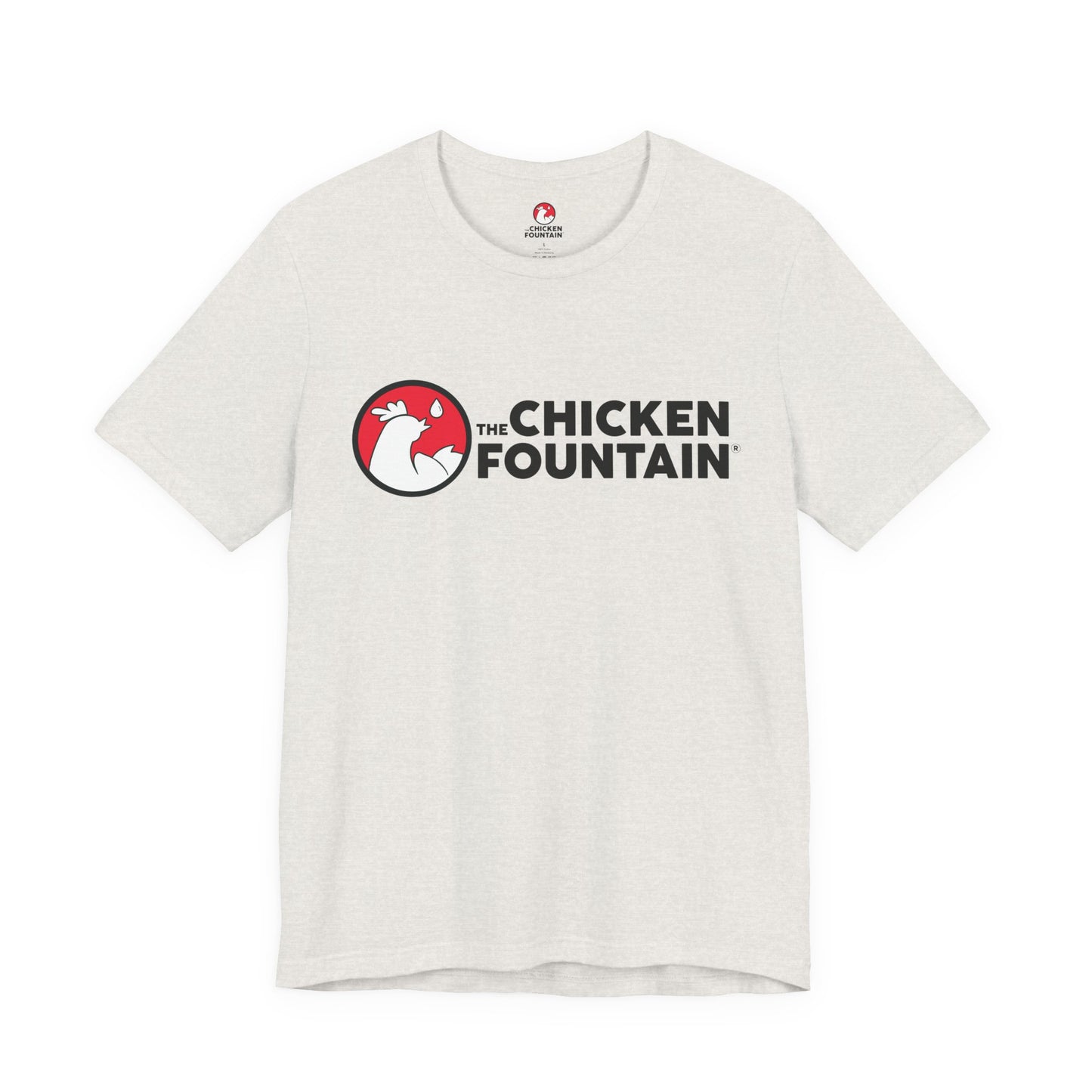 The Chicken Fountain® Front Logo Tee- Black Logo