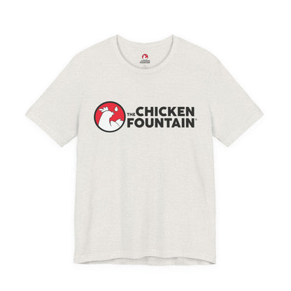 The Chicken Fountain® Front Logo Tee- Black Logo