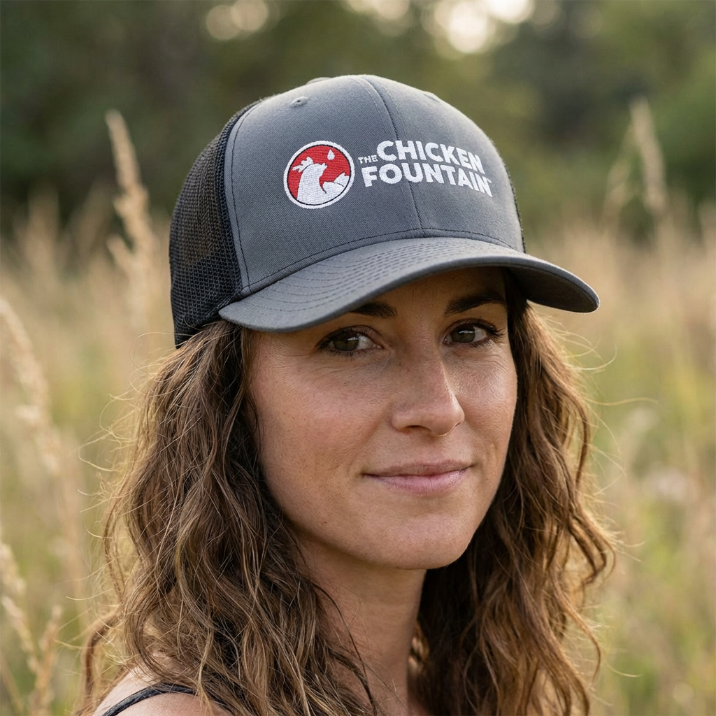 The Chicken Fountain® Embroidered Trucker Hat
