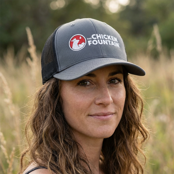 The Chicken Fountain® Embroidered Trucker Hat
