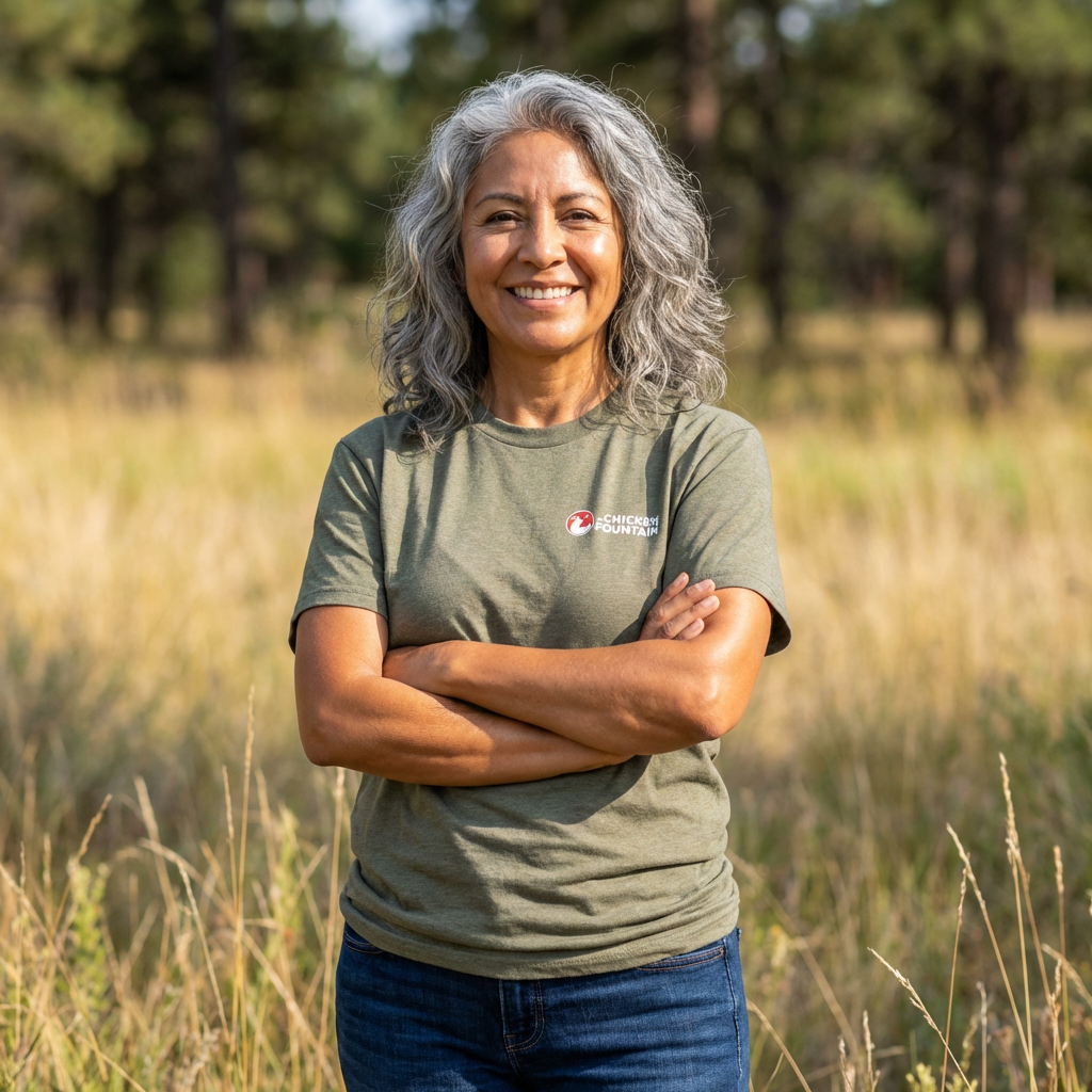The Chicken Fountain White Logo Tee