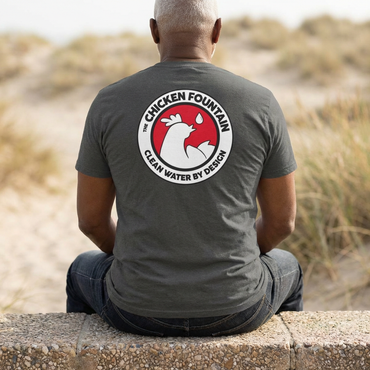 The Chicken Fountain White Logo Tee