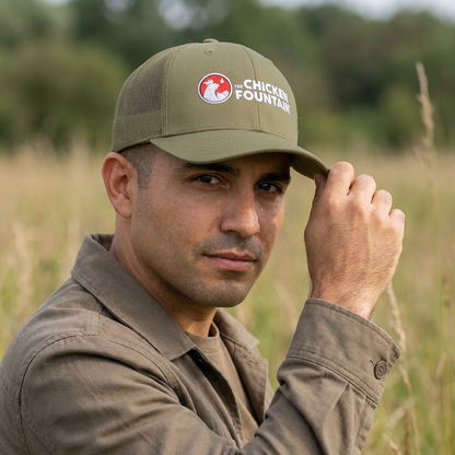 The Chicken Fountain® Embroidered Trucker Hat
