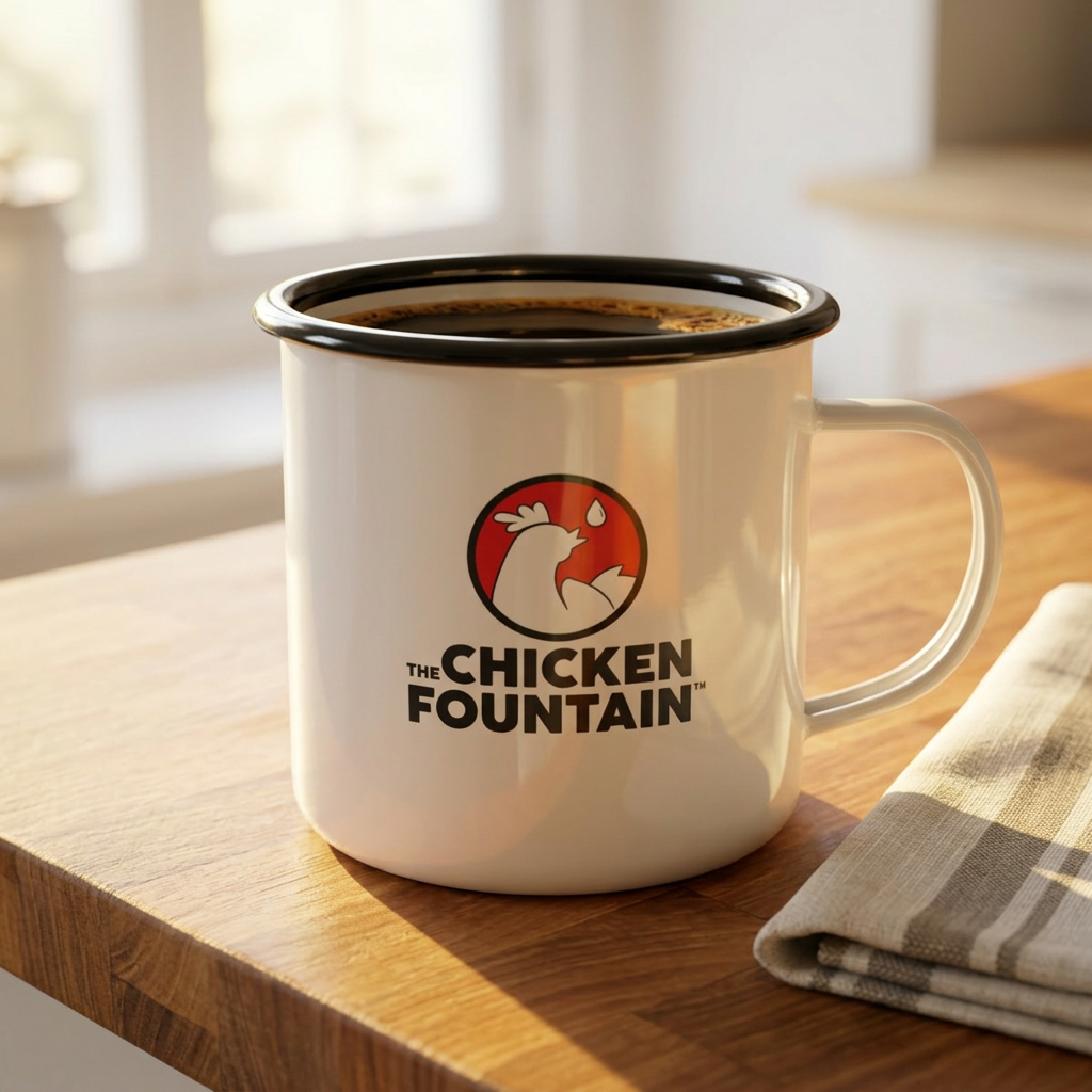 The Chicken Fountain® Campfire Enamel Mug