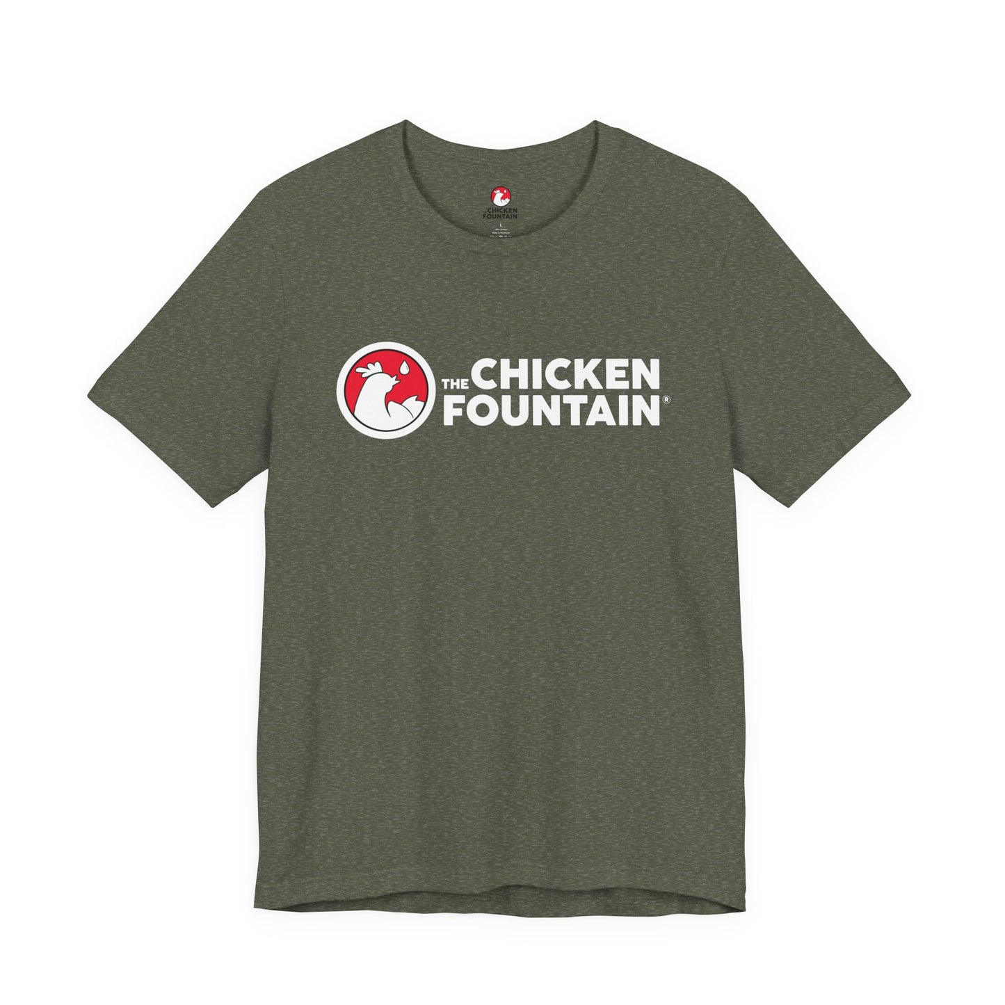 The Chicken Fountain® Front Logo Tee - White Logo