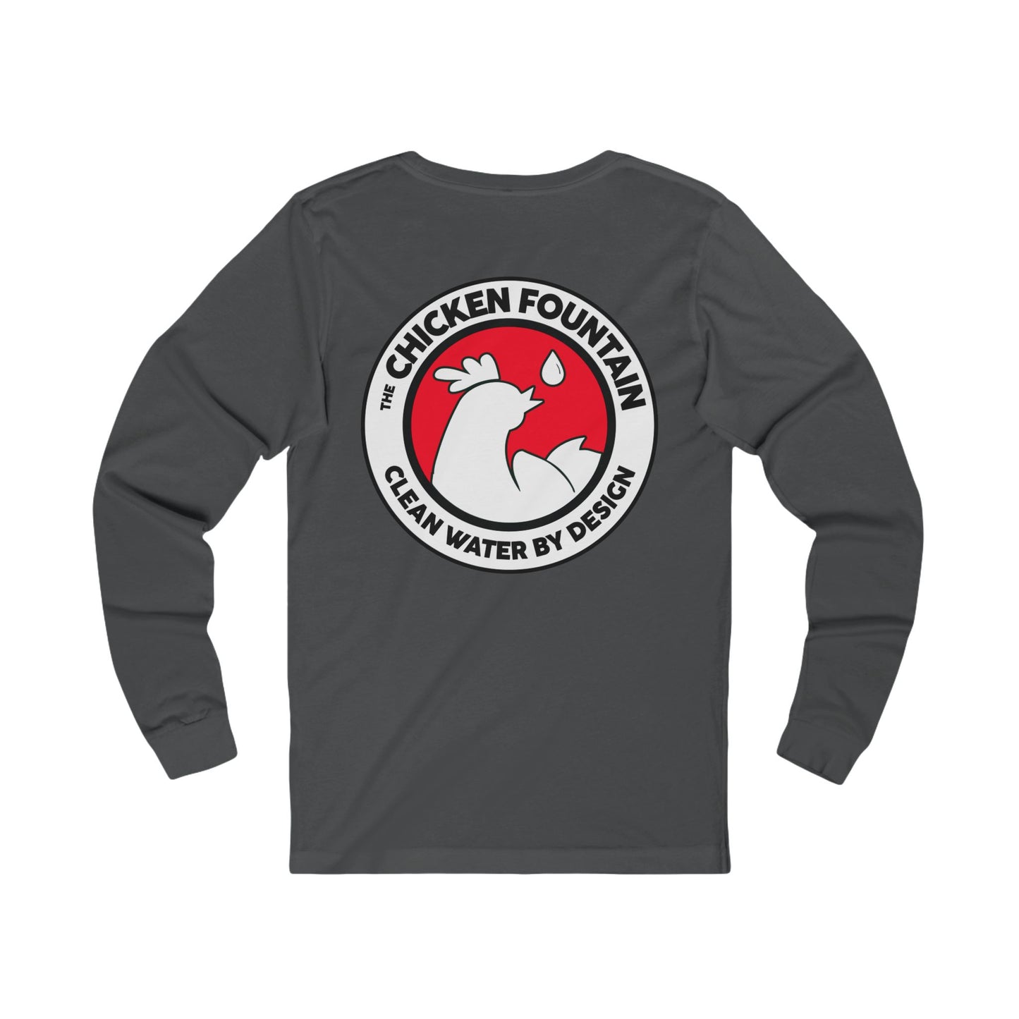 The Chicken Fountain White Logo Unisex Jersey Long Sleeve