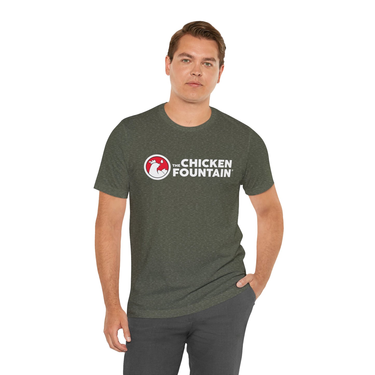 The Chicken Fountain® Front Logo Tee - White Logo